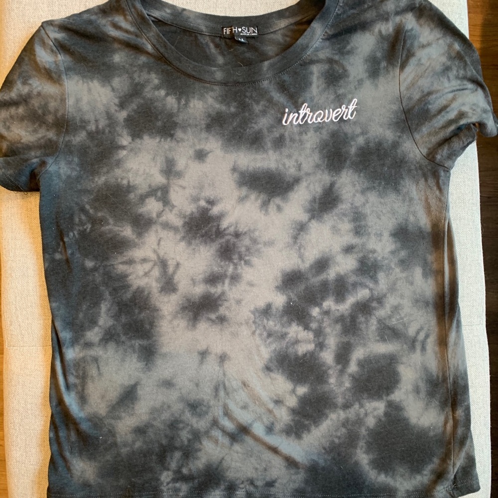 Introvert embroidered crop top